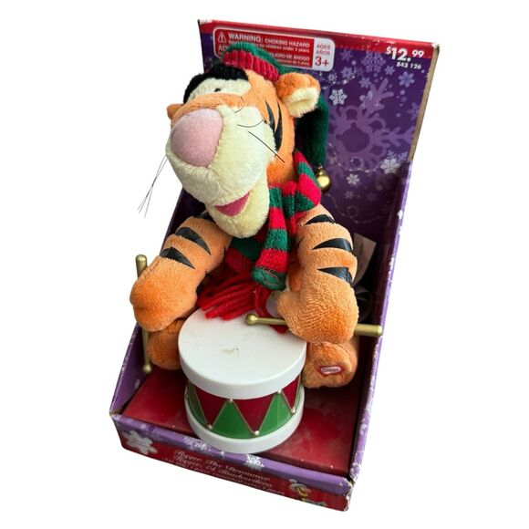 Tigger Drummer Gemmy Disney 7” Christmas Plush “Deck The Halls” NWT Xmas 2008 - Picture 1 of 10